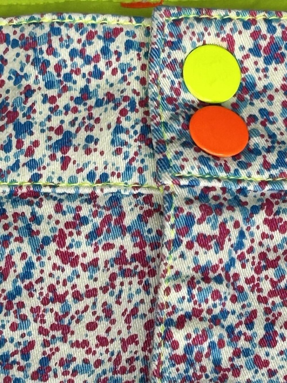 Andrew Christian Shorts Mens 32 Multicolor Neon Splatter Chino Stretch 2" Inseam - Picture 5 of 12